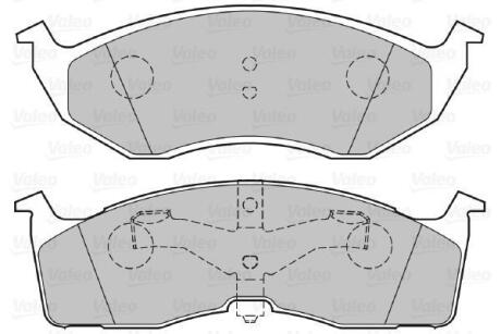 Гальмівні колодки дискові CHRYSLER Vision/Voyager "2,0-3,8 "F "93-01 Valeo 301556