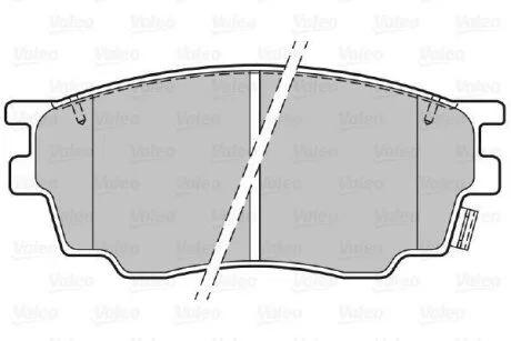 Комплект гальмівних накладок, дискове гальмо Valeo 301647