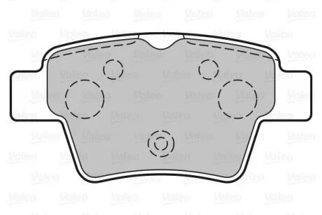 Комплект гальмівних накладок, дискове гальмо Valeo 301702