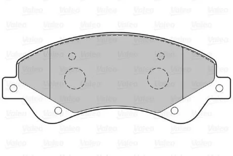 Комплект гальмівних накладок, дискове гальмо Valeo 301818