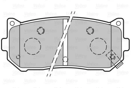 Комплект гальмівних накладок, дискове гальмо Valeo 301841