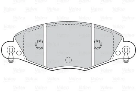 Комплект гальмівних накладок, дискове гальмо Valeo 302020