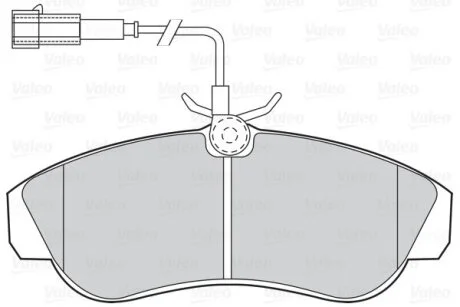 Комплект гальмівних накладок, дискове гальмо Valeo 302027
