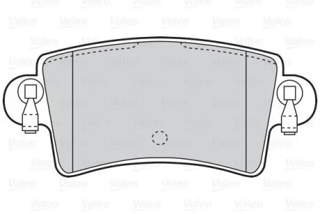 Комплект гальмівних накладок, дискове гальмо Valeo 302034