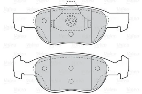 Комплект гальмівних накладок, дискове гальмо Valeo 302038