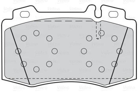 Гальмівні колодки дискові MERCEDES C-Class/CLK/CLS/E-Class/S-Class/SL/SLK "1,8-6,0 "F "92-12 Valeo 302044