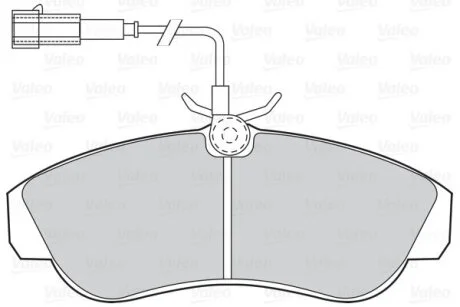 Комплект гальмівних накладок, дискове гальмо Valeo 302061