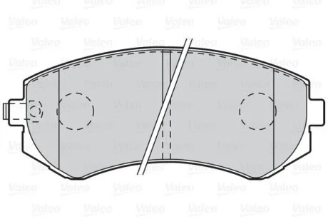 Комплект гальмівних накладок, дискове гальмо Valeo 302062