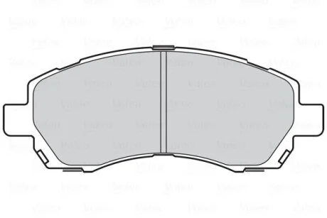 Комплект гальмівних накладок, дискове гальмо Valeo 302082