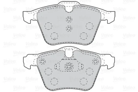 Комплект гальмівних накладок, дискове гальмо Valeo 302106