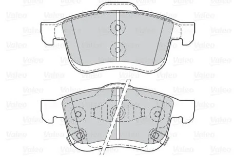 Комплект гальмівних накладок, дискове гальмо Valeo 302163