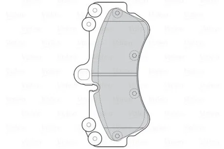 Комплект гальмівних накладок, дискове гальмо Valeo 302287