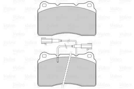Комплект гальмівних накладок, дискове гальмо Valeo 302318