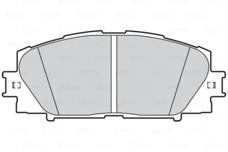 Комплект гальмівних накладок, дискове гальмо Valeo 302334