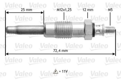 Свічки накалу/свічки нагріву Valeo 345100