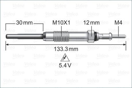 Свічка розжарювання Valeo 345243