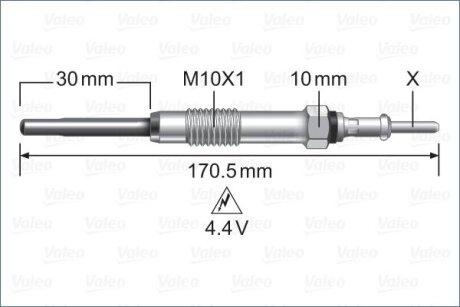Свічка розжарювання Valeo 345247