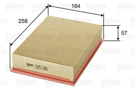 Повітряний фільтр Valeo 585016
