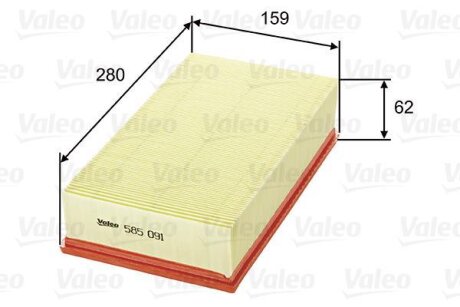 Повітряний фільтр Valeo 585091