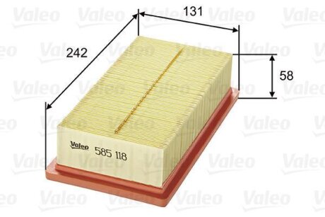 Повітряний фільтр Valeo 585118