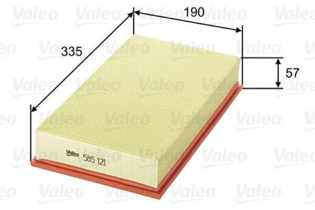 Воздушный фильтр Valeo 585121