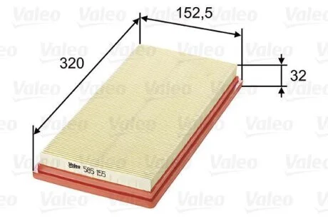 Повітряний фільтр Valeo 585155
