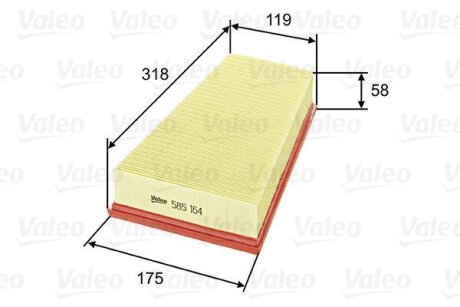 Повітряний фільтр Valeo 585164