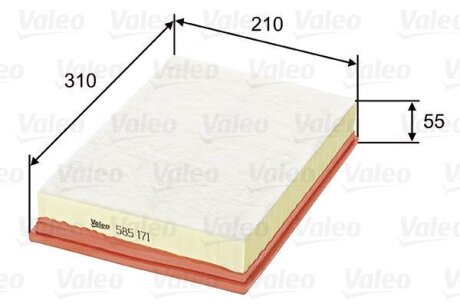 Повітряний фільтр Valeo 585171