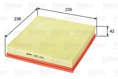 Повітряний фільтр Valeo 585194