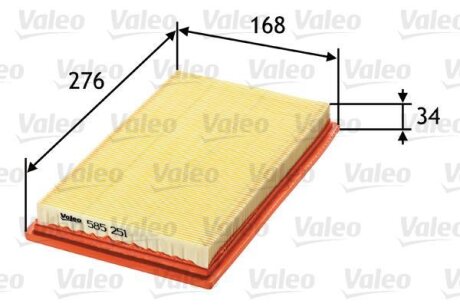 Повітряний фільтр Valeo 585251