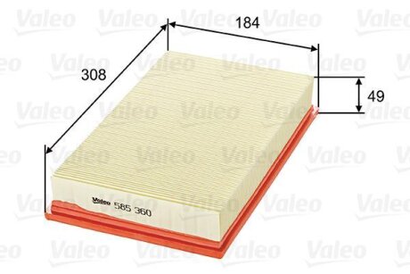 Повітряний фільтр Valeo 585360