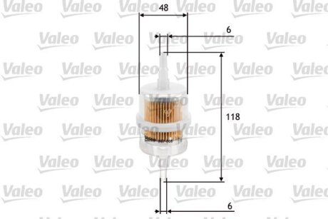 Фильтр топливный Valeo 587005