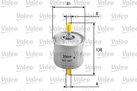 Фільтр паливний Valeo 587007