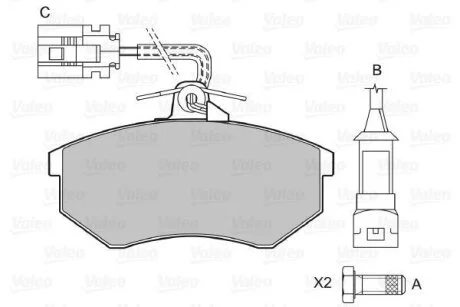 Гальмівні колодки, дискові Valeo 598017