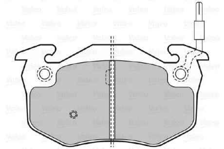 Гальмівні колодки, дискові Valeo 598177