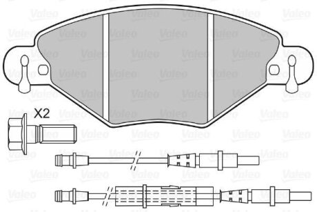 Гальмівні колодки, дискові Valeo 598419