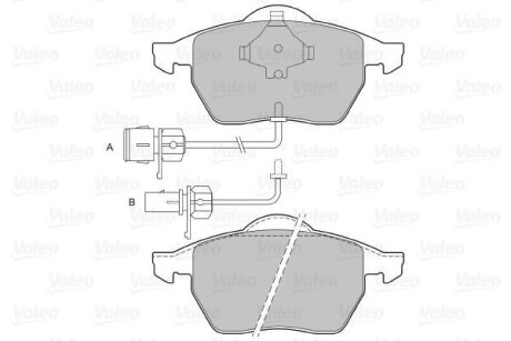 Колодки тормозные VAG A4/A6/PASSAT 97- перед. Valeo 598483