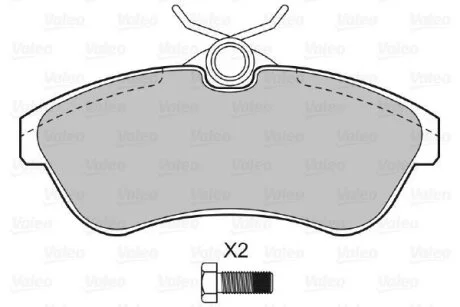 Гальмівні колодки, дискові Valeo 598501