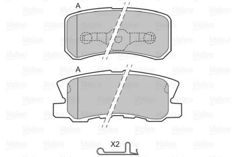 Гальмівні колодки, дискові Valeo 598520