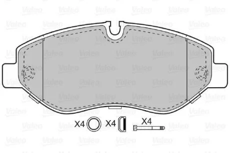 Гальмівні колодки, дискові Valeo 598882