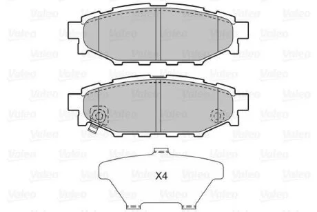 Гальмівні колодки, дискові Valeo 598929