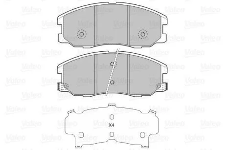 Гальмівні колодки, дискові Valeo 598942