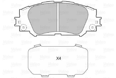 Гальмівні колодки, дискові Valeo 598943