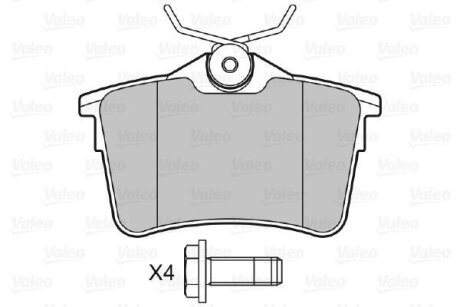 Гальмівні колодки, дискові Valeo 601042