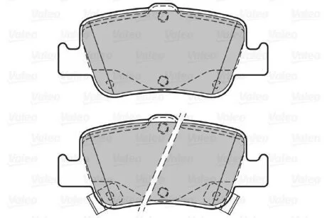 Комплект гальмівних накладок, дискове гальмо Valeo 601377