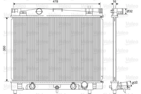 Радиатор, охлаждения дивгателя Valeo 701568