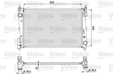 Радіатор, система охолодження двигуна Valeo 701717