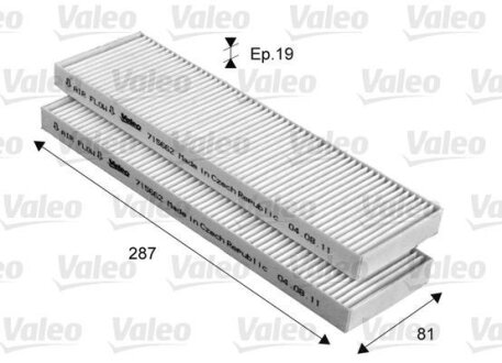 Фильтр, воздух во внутренном пространстве Valeo 715662