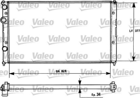 Радиатор, охлаждения дивгателя Valeo 731267