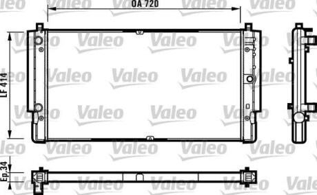 Радіатор охолоджування Valeo 731616